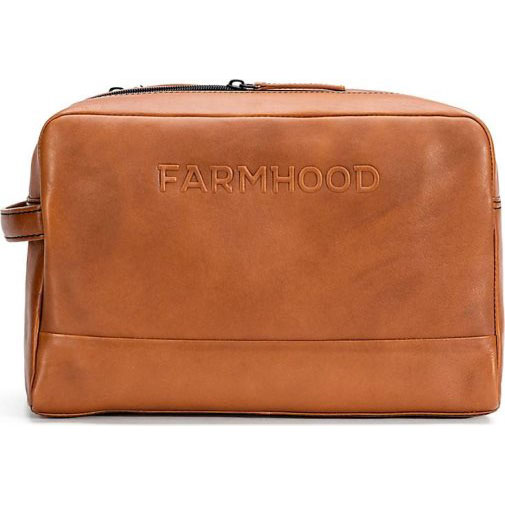 FARMHOOD Memphis XL Kulturbeutel Leder 30 cm