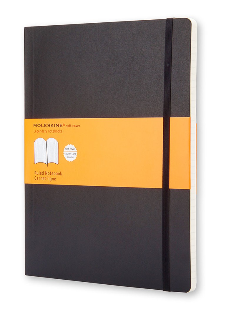 Caderno clássico Moleskine com linhas, 25 x 19 cm