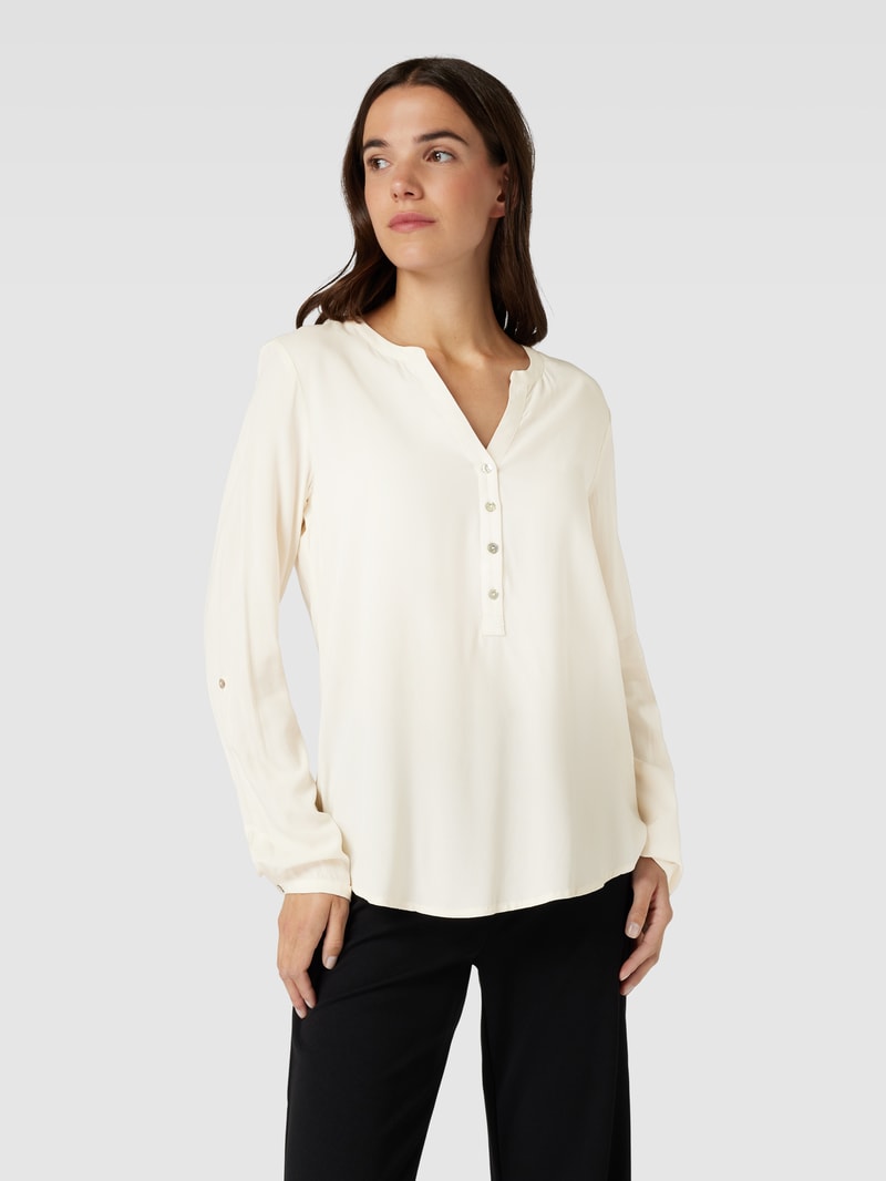 Blusenshirt mit V-Ausschnitt in offwhite