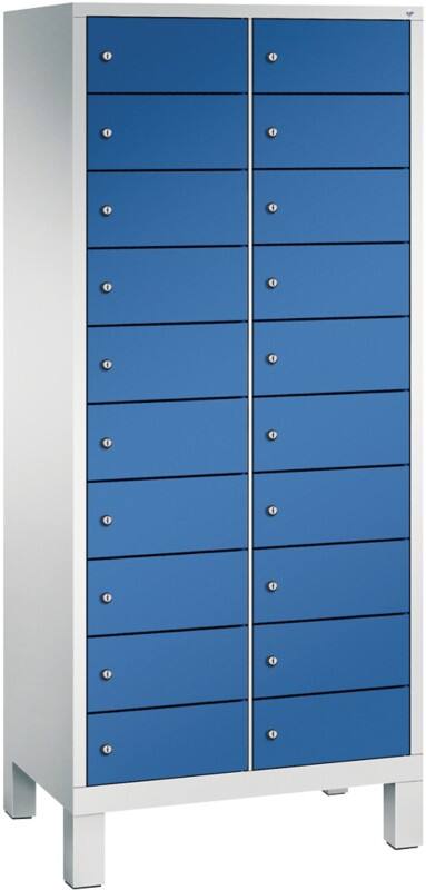 C P S 3000 Evolo Metall Schließfach 20 Türen Zylinderschloss 810 x 500 x 1.850 mm Lichtgrau 48010-2210 S10025