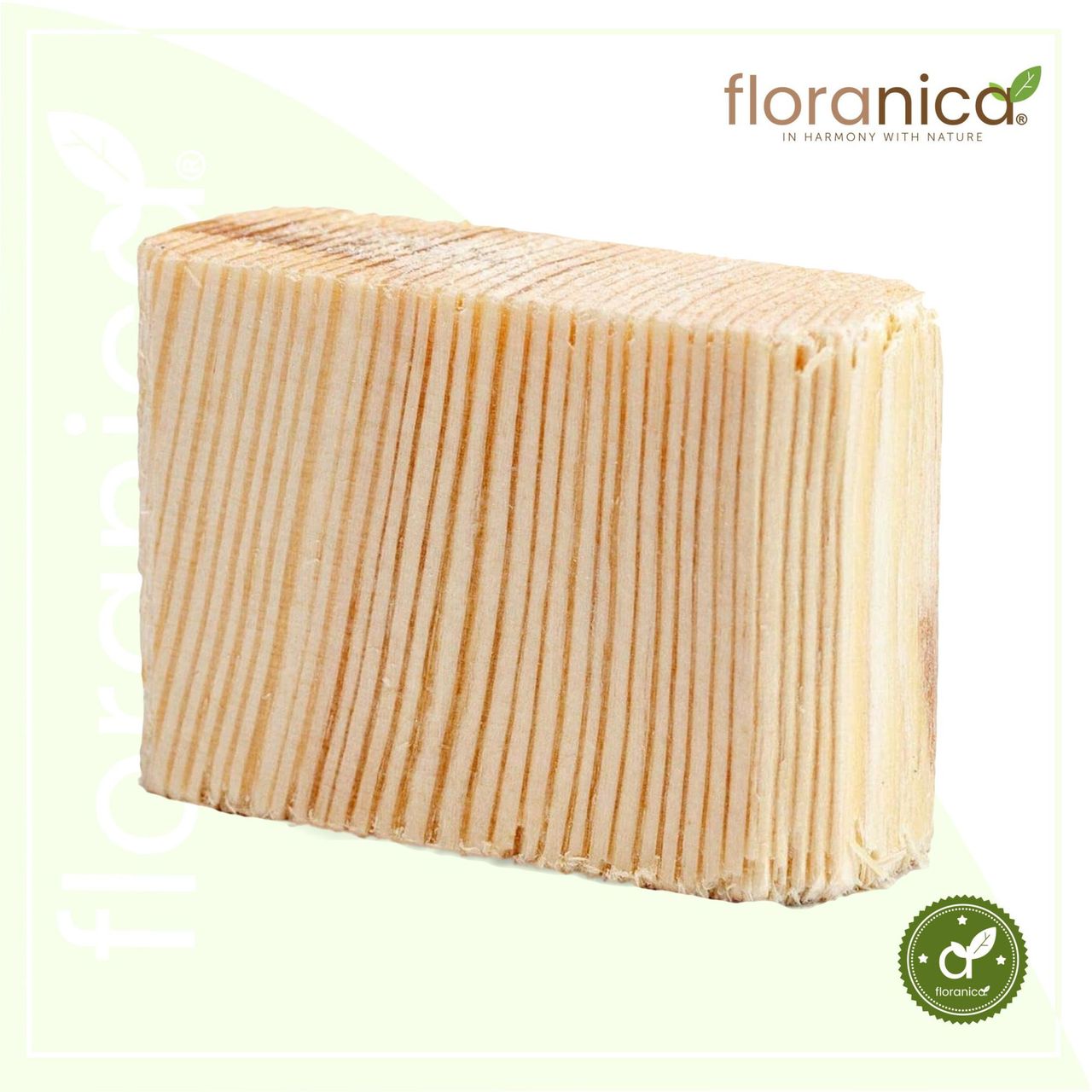 Pemicont Floranica 20kg Holzblöcke Holzstücke Holzklötze Feuerholz Anmachholz Brennholz Anzündholz für Kamin Ofen Feuerschalen Lagerfeuer fein geschliffen und trocken