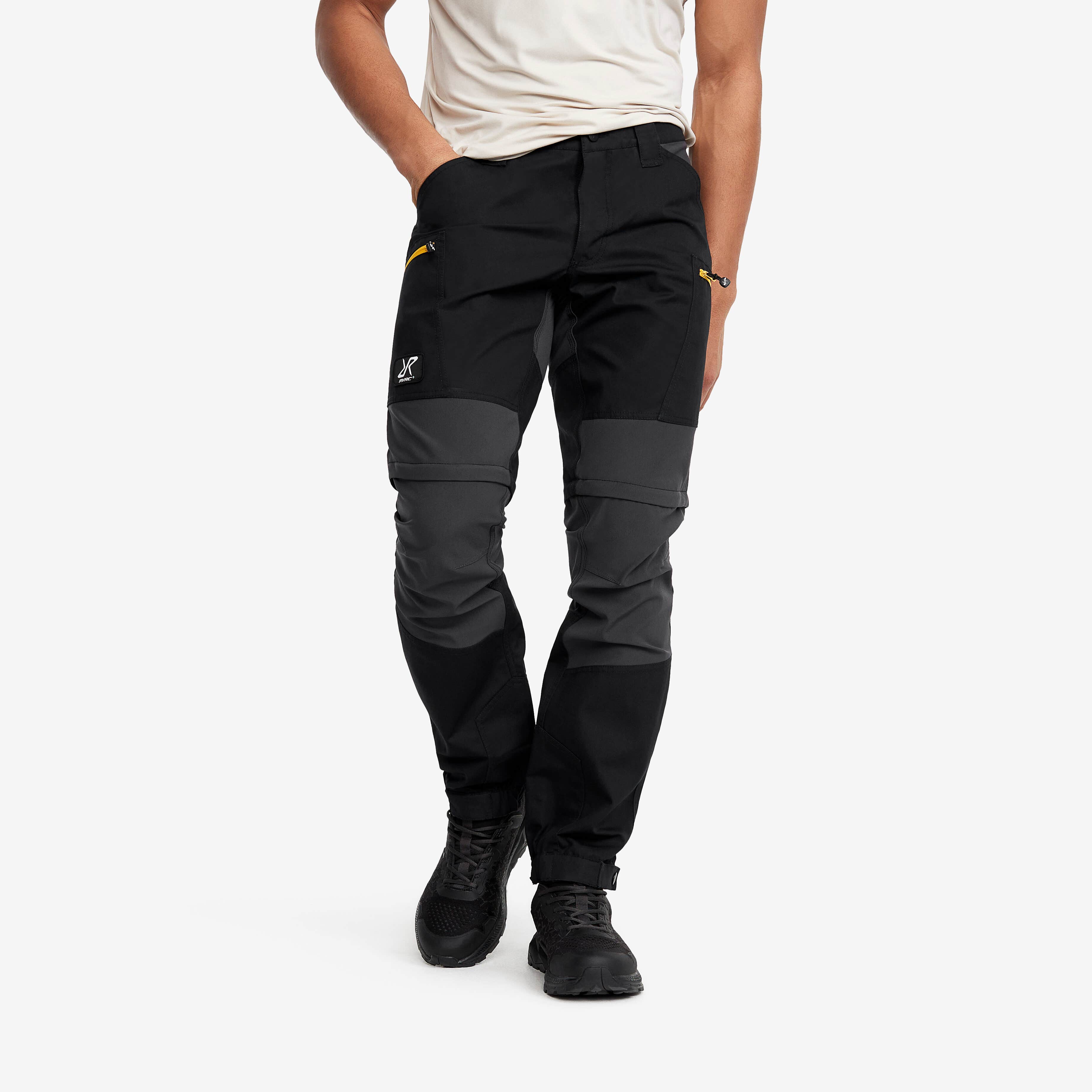 Nordwand Pro Zip-off Pants Homme Black/Yellow