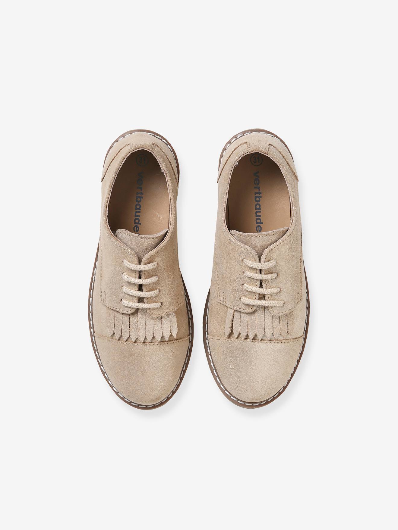 Vertbaudet Kinder Schnürschuhe mit Fransen - gold