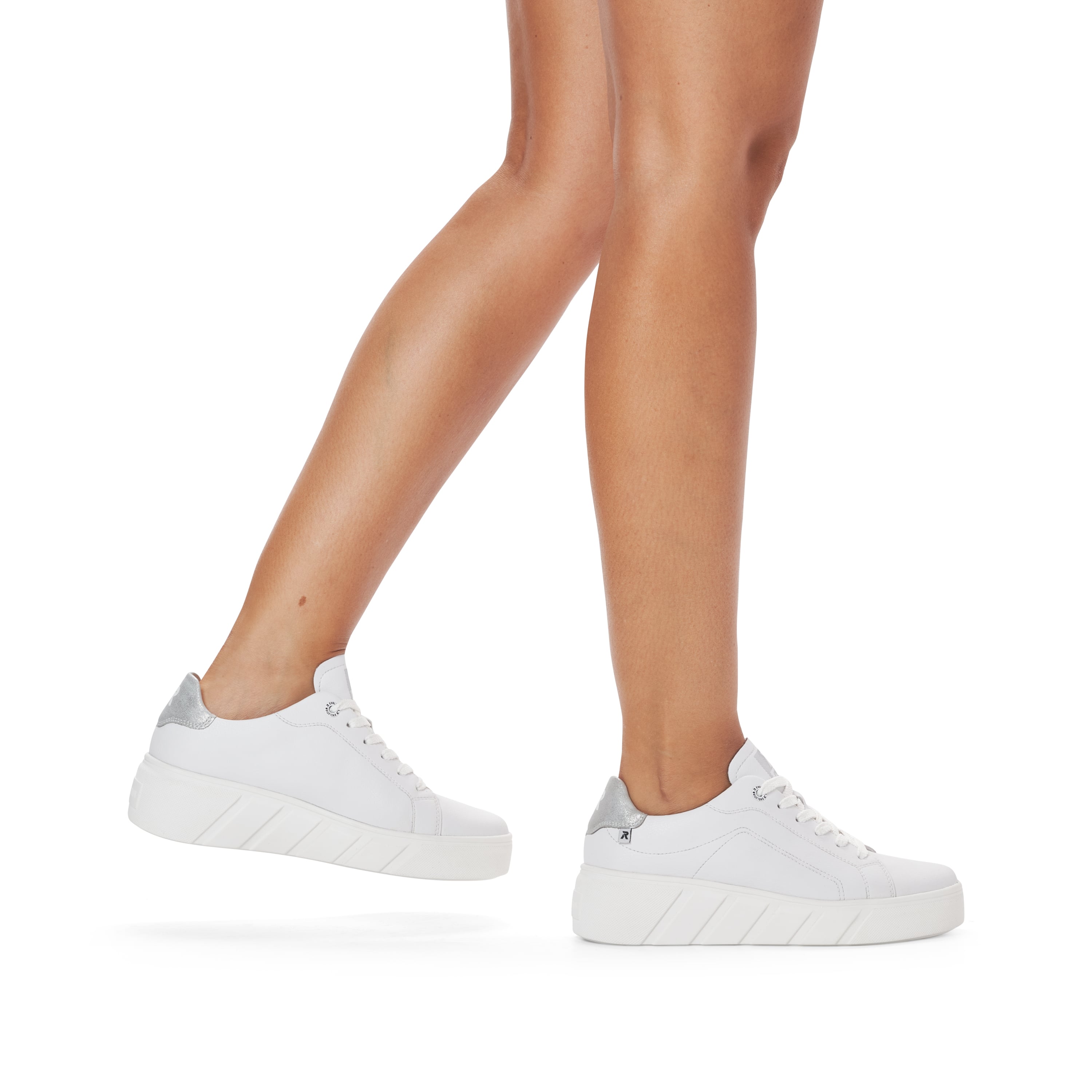 Rieker Damen Sneaker Low crystal white