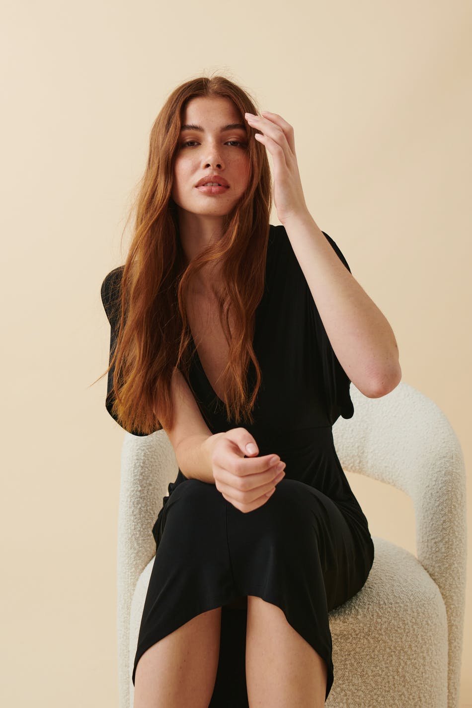 Ruched midi dress
