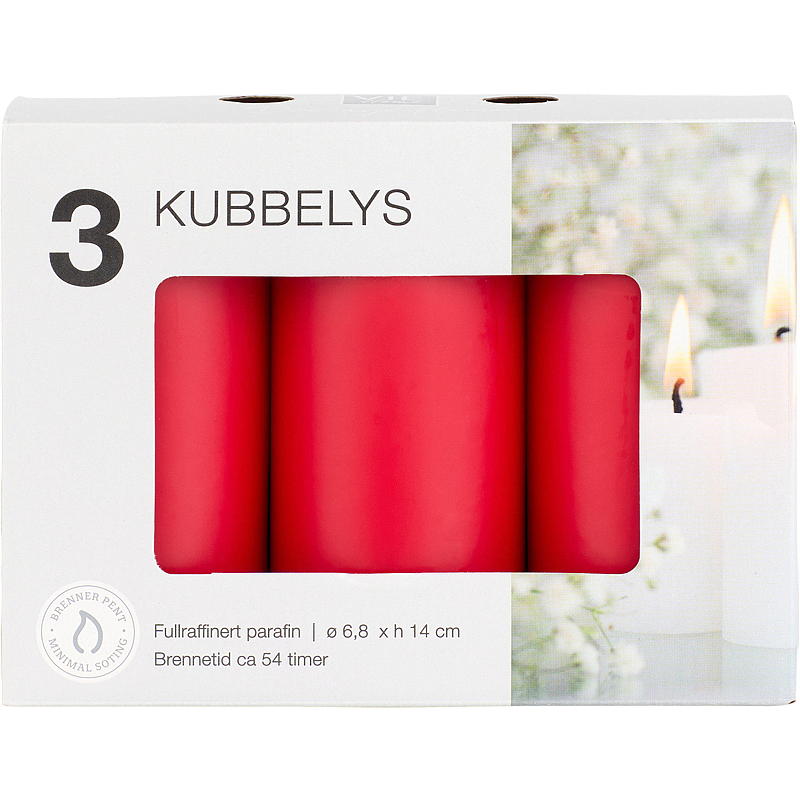 Vie Home Kubbelys 3-pk ø 6,8x14 cm