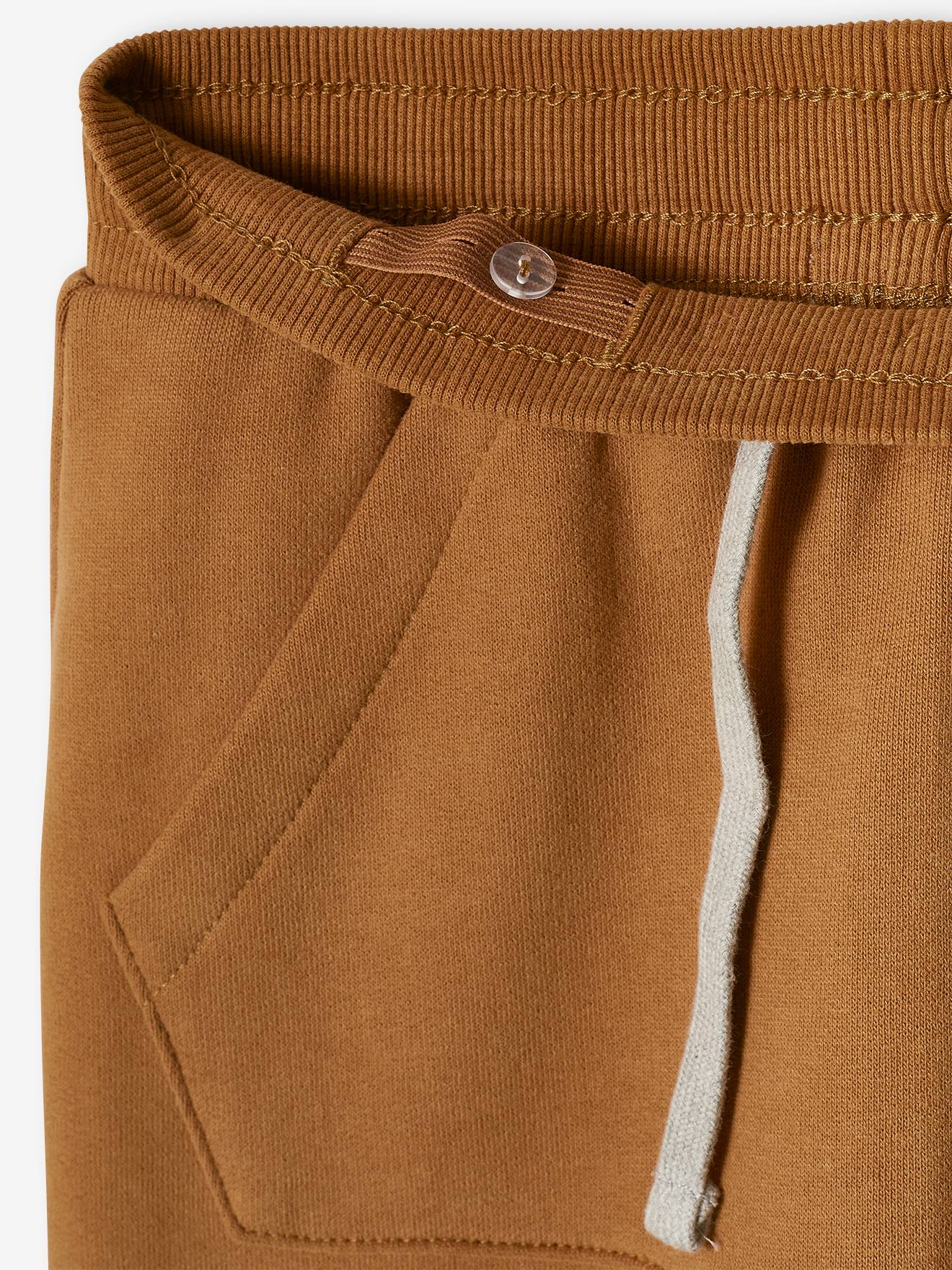 Vertbaudet Jungen Jogginghose mit Kängurutasche - weiß meliert