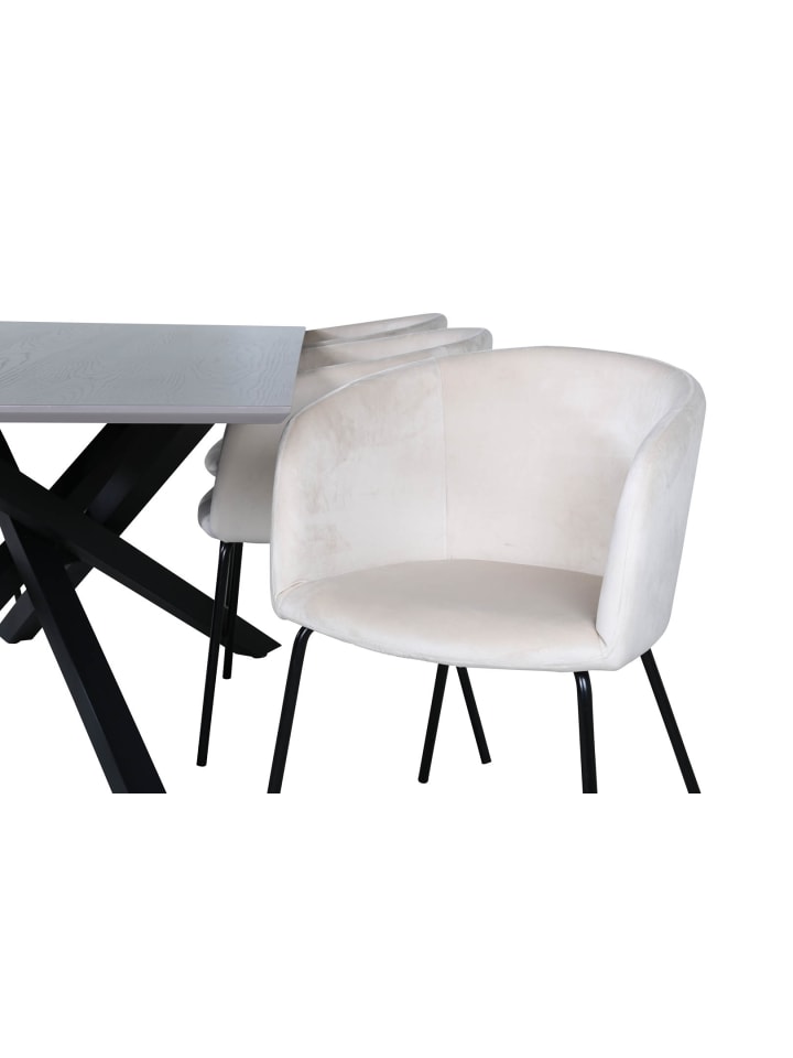 ebuy24 Essgruppe Piazza 9 (7-teilig) Beige 90 x 180 cm günstig kaufen onesize