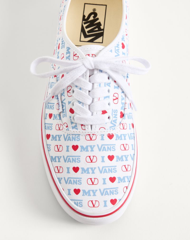 Tênis de cano baixo Valentino Garavani e Vans em tecido com estampa Valentino Vans Love