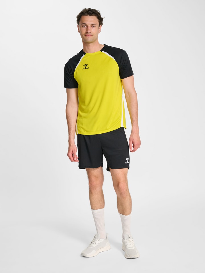 Hummel Hummel T-Shirt Hmllead Herren in BLAZING YELLOW/BLACK günstig kaufen