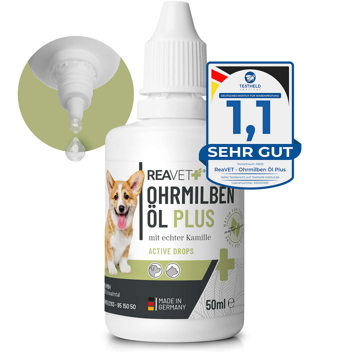 REAVET Augen- & Ohrenpflege REAVET Ohrmilbenöl Plus 50ml