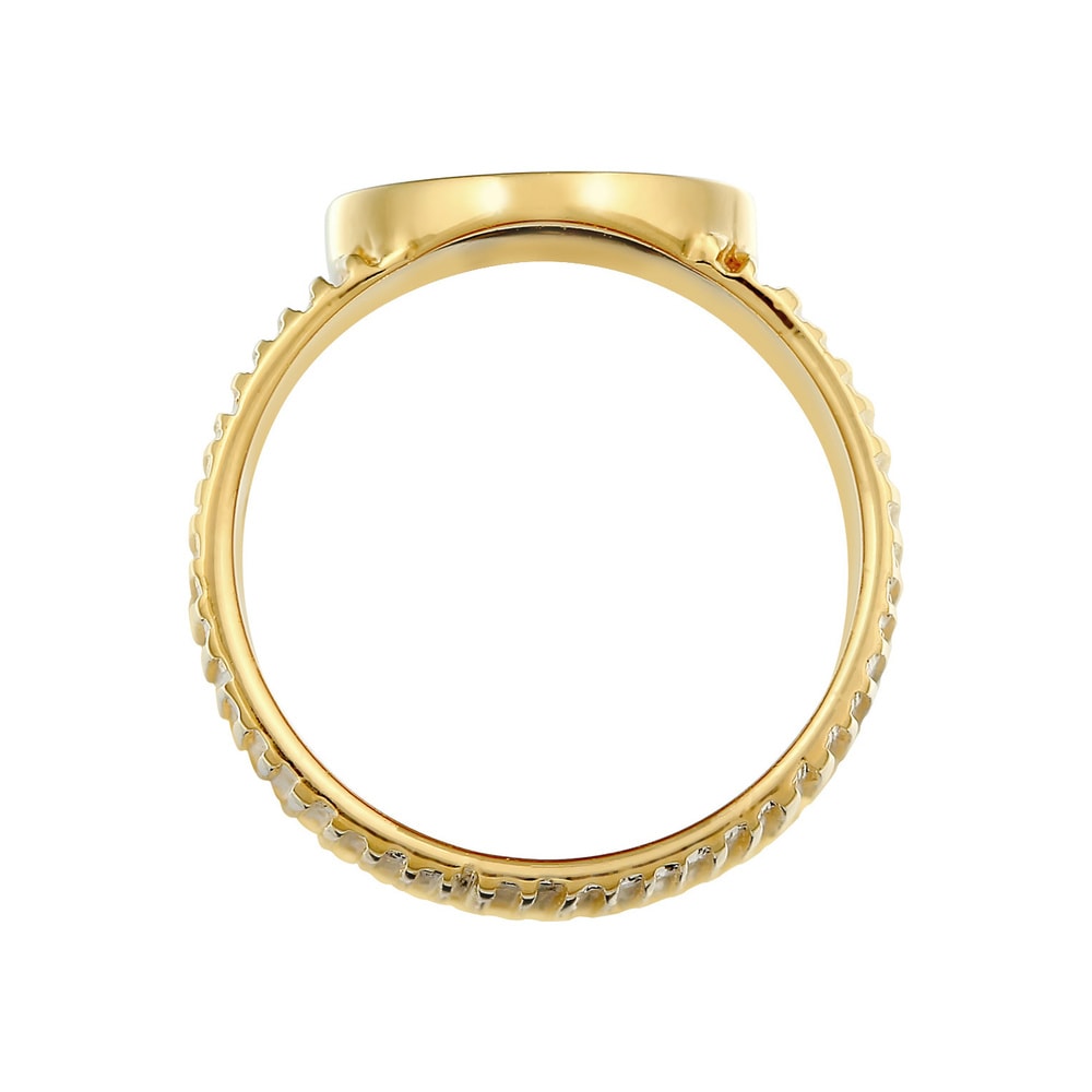 Elli PREMIUM Elli PREMIUM Bague Bague Signet Femme Structure Relief Chunky Blogger Tendance en Bague
