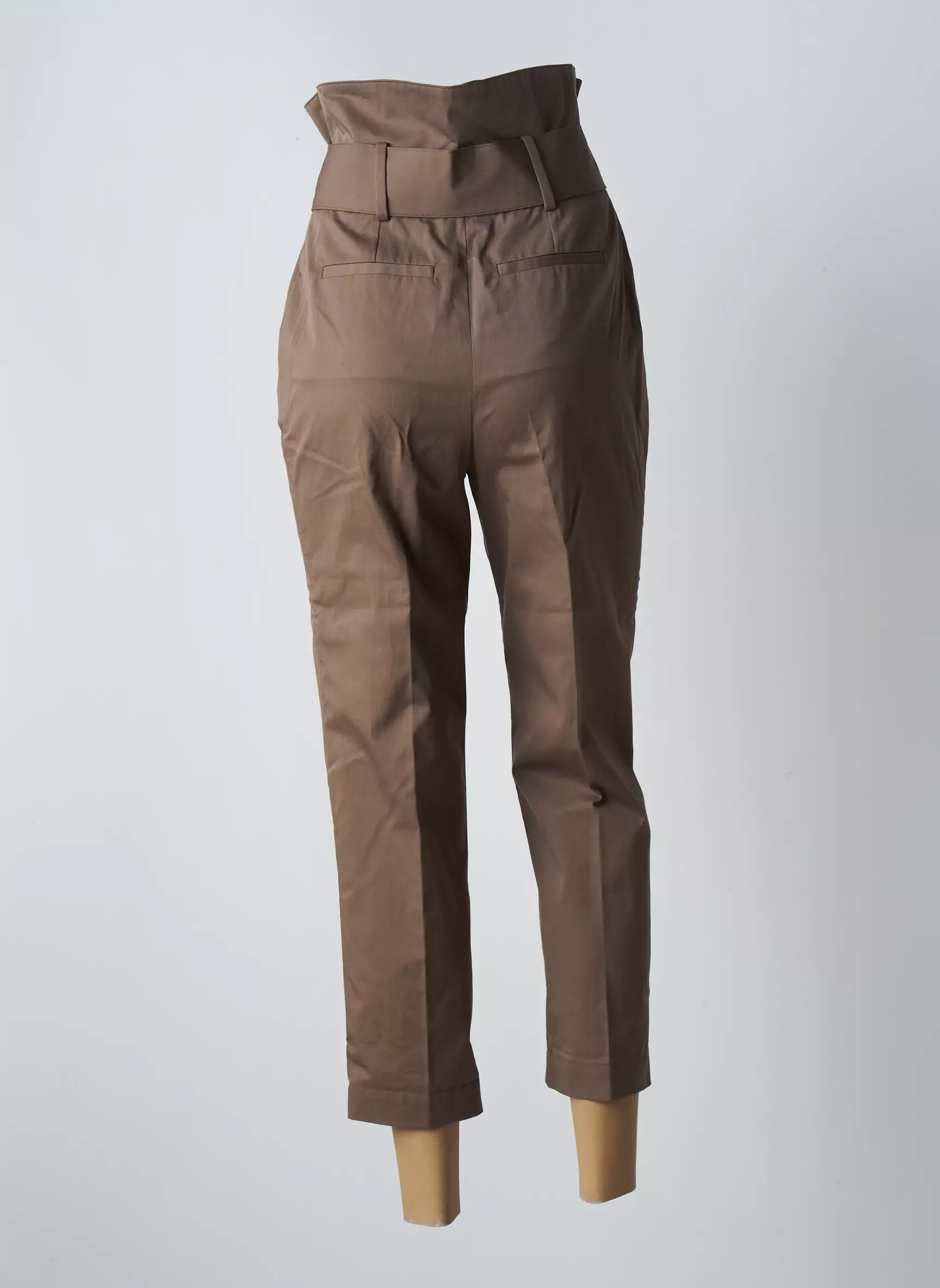 Ba Sh Pantalon7 8 Femme couleur marron