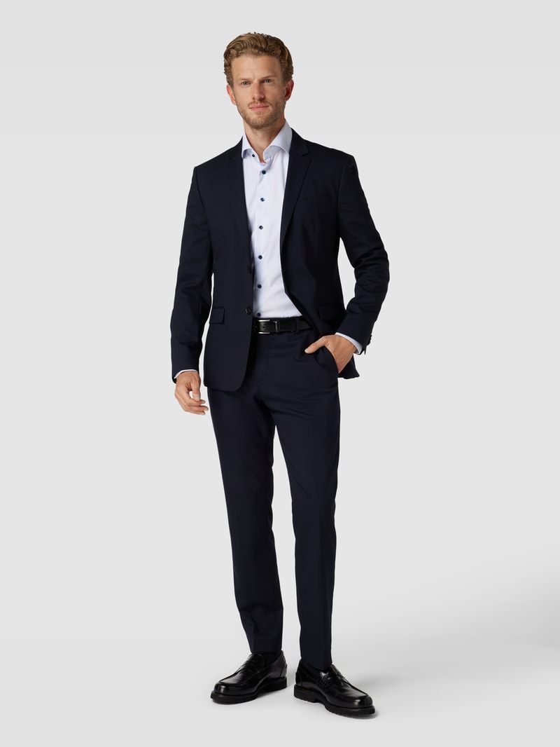 Business-Hemd mit Haifischkragen in marineblau