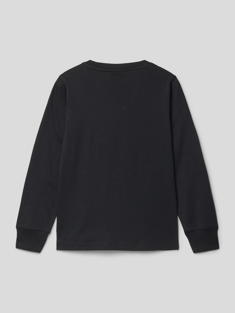 Longsleeve mit Label-Print in schwarz