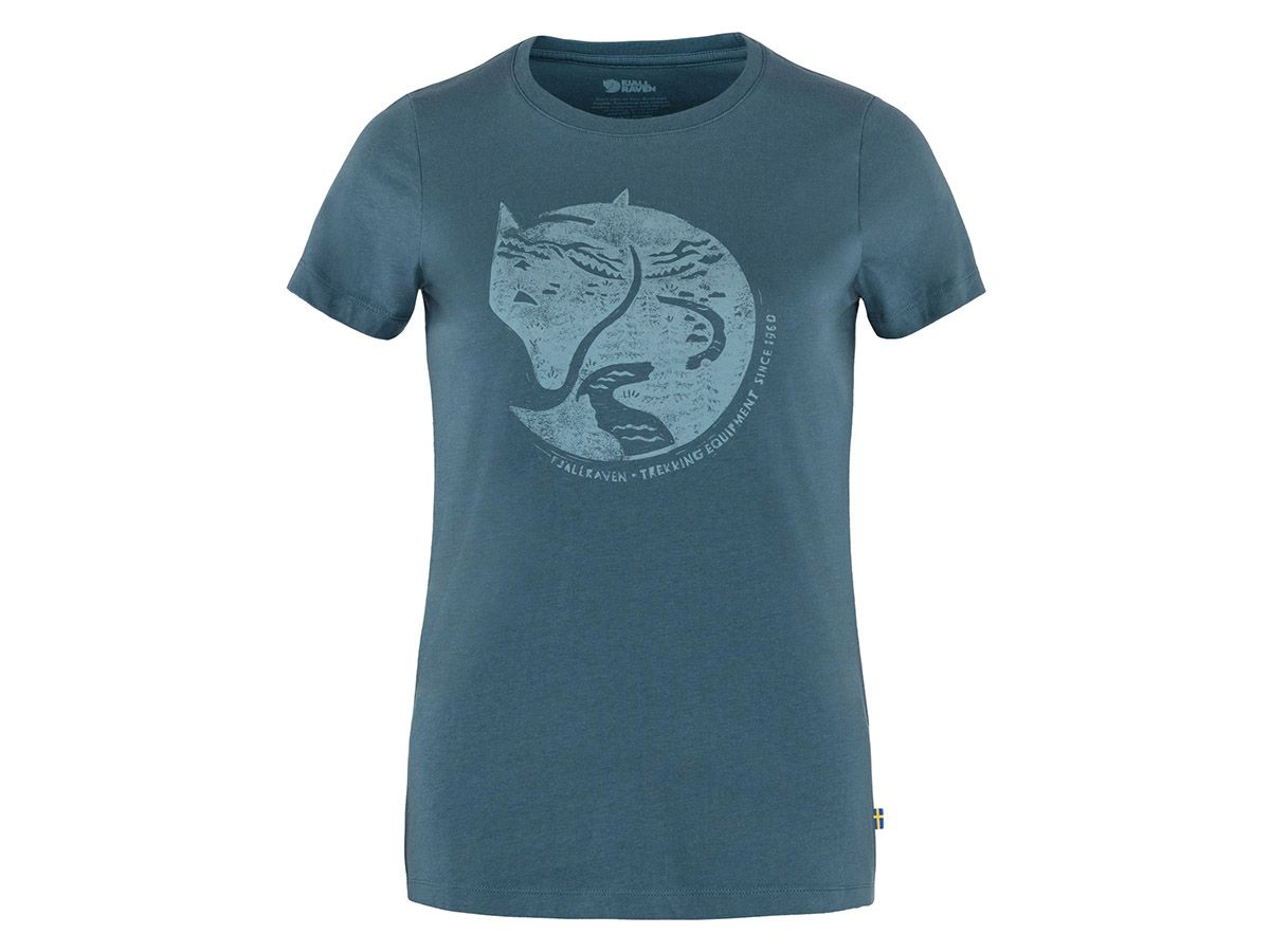 Fjällräven Logo Indigo Blue Damen T-Shirt