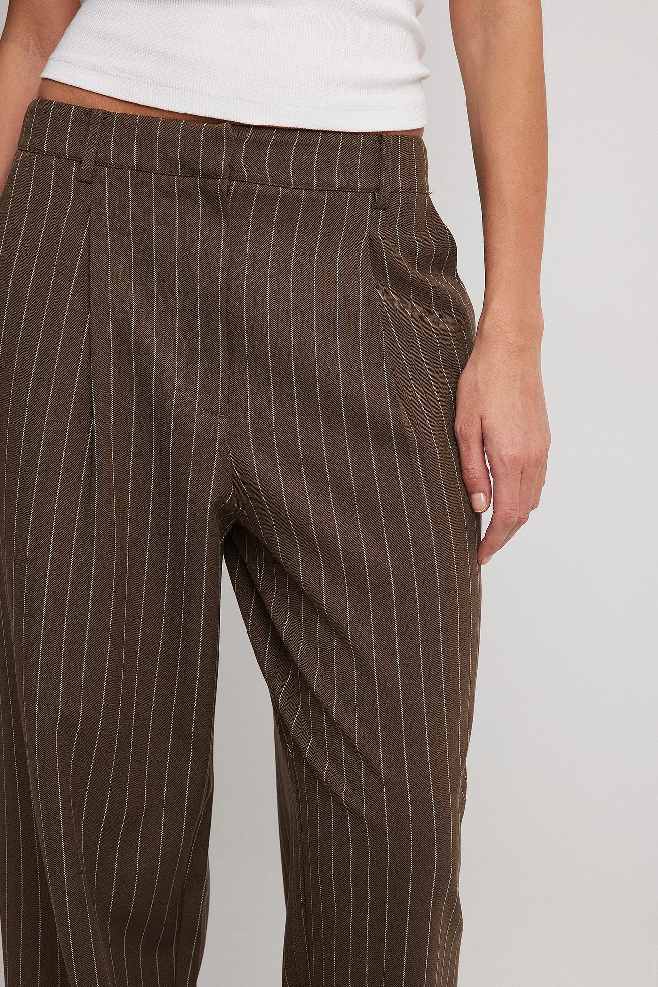 Gestreifte Hose mit hoher Taille
