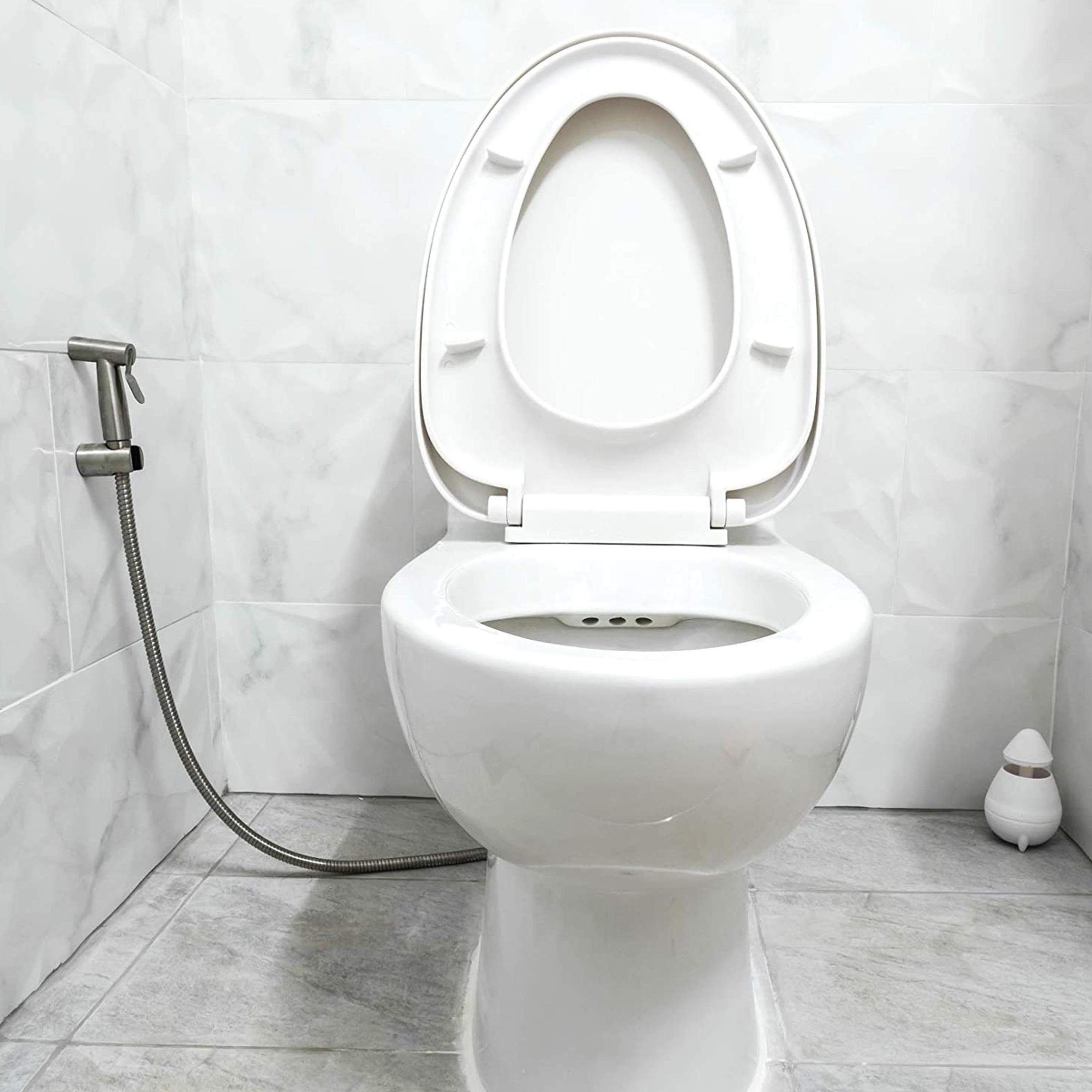 Praknu Bidetarmatur Bidet Handbrause (Set) Duschkopf mit Halterung, rostfreier Edelstahl, inkl. 2 Dichtungen
