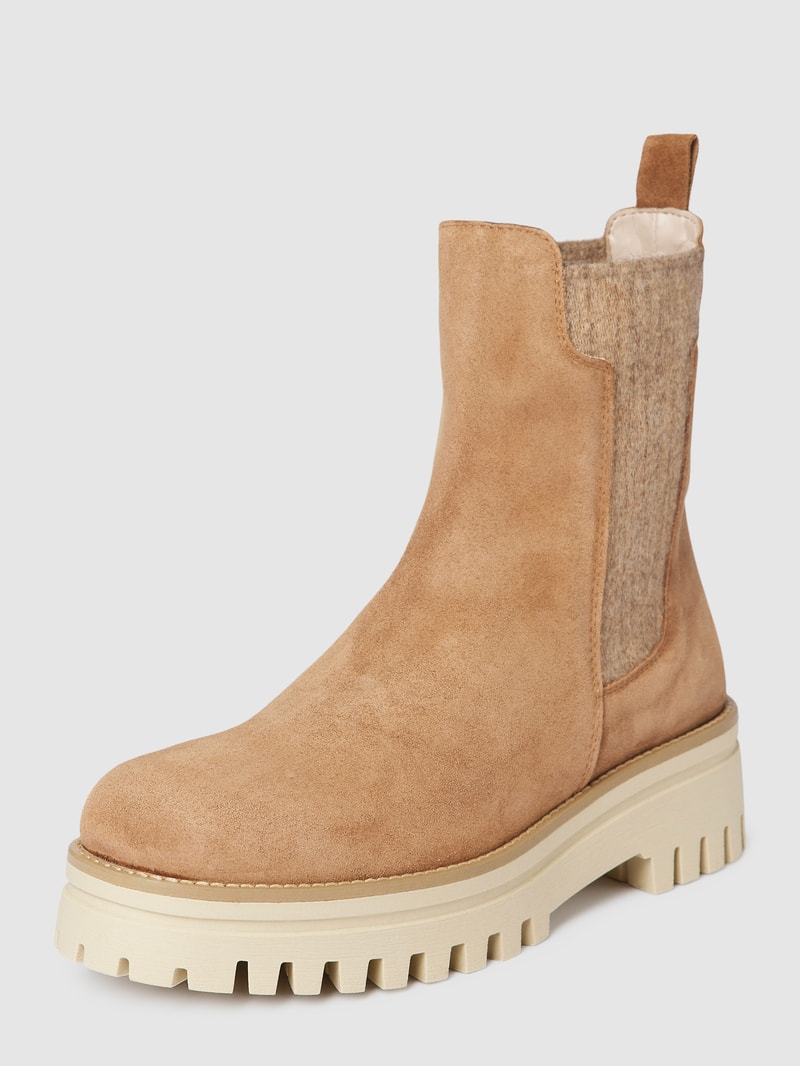 Chelsea Boots aus Leder Modell 'TINA' in camel