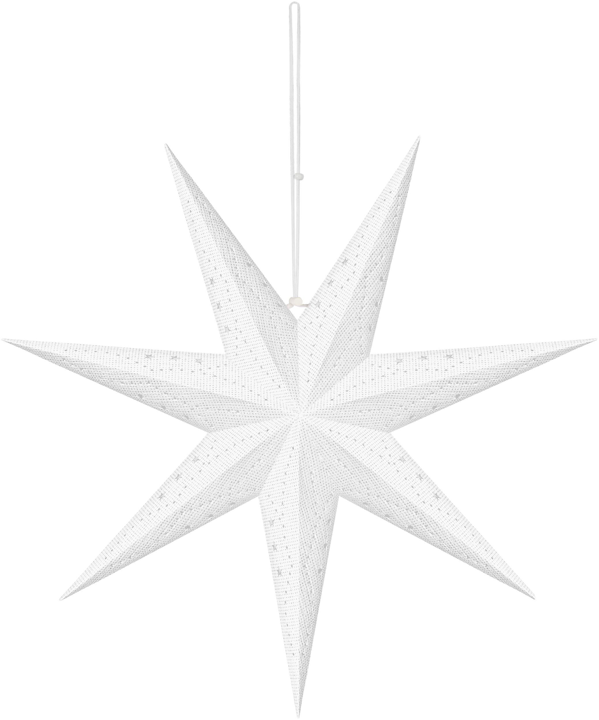 BRUBAKER LED Stern 3D Weihnachtsstern zum Aufhängen - LED Papierstern mit Timer, Batteriebetrieben und Beleuchtet, LED fest integriert, Warmweiß, 60 cm Adventsstern mit modernem Muster - Leuchtstern Deko Weihnachten