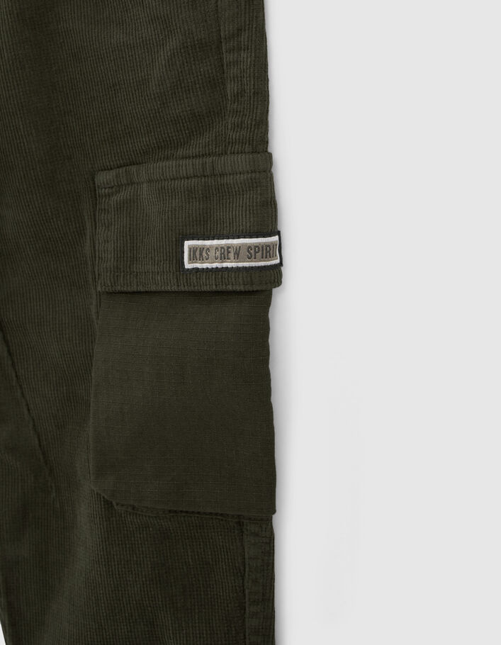 Pantalon BATTLE kaki en velours garçon