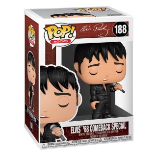 Elvis Presley POP! Rocks Vinyl Figur Elvis - '68 Comeback Special 9 cm