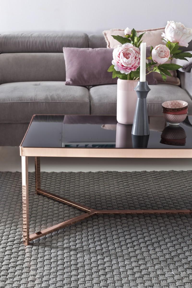 Wohnling Design Couchtisch Glasplatte eckig