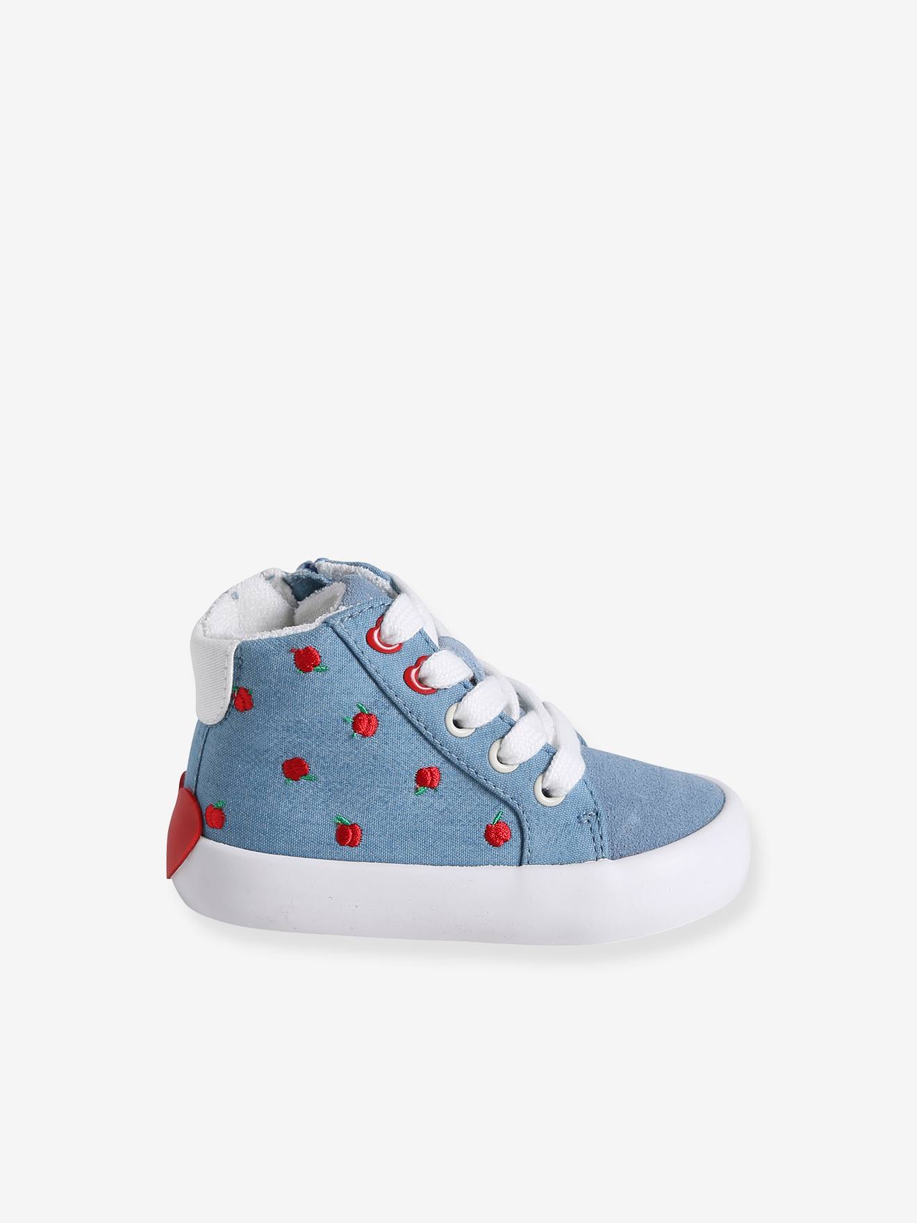 Vertbaudet Baby High-Sneakers mit Reißverschluss - blau apfel