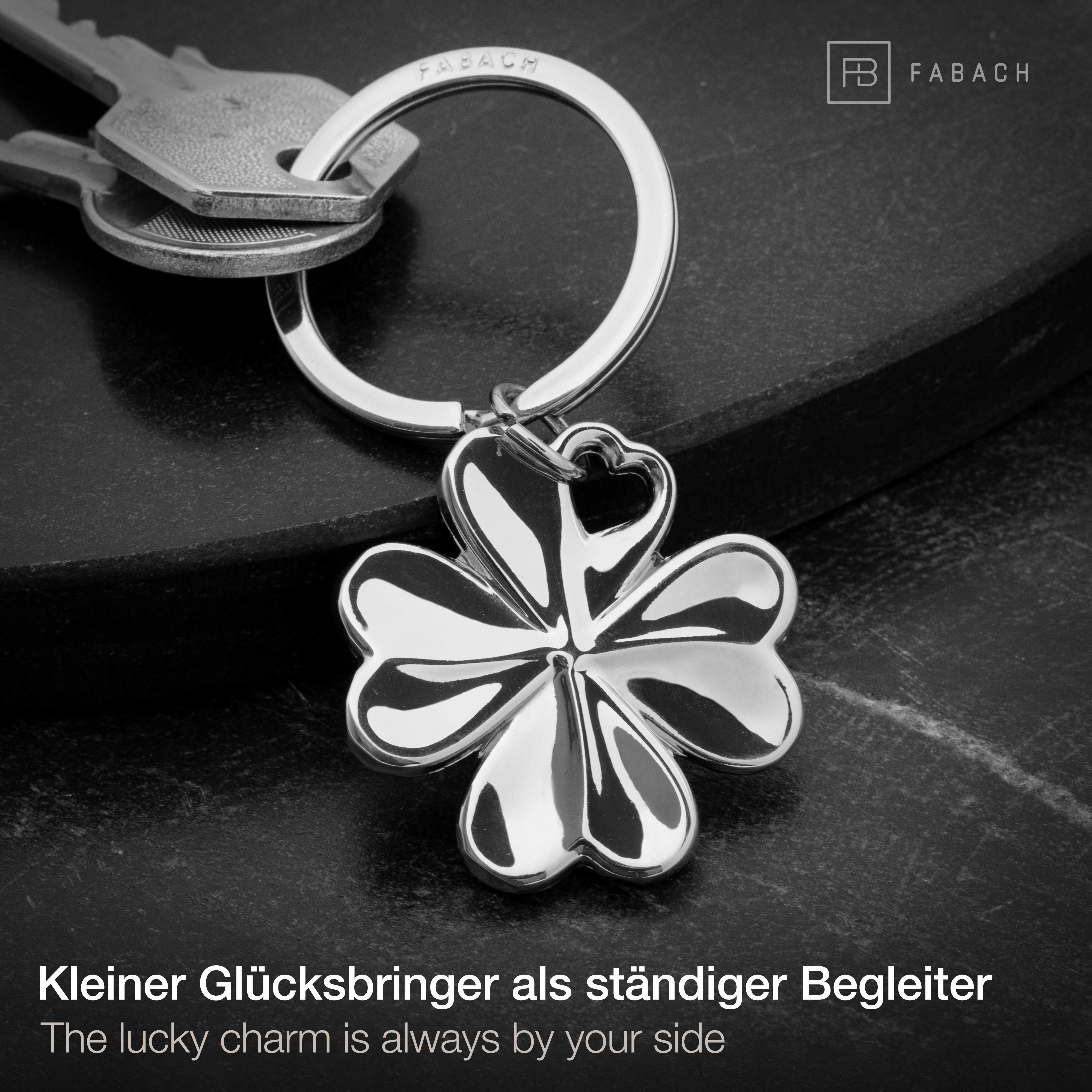 FABACH Schlüsselanhänger Glücksbringer Kleeblatt - Viel Erfolg Prüfung - Viel Glück Operation