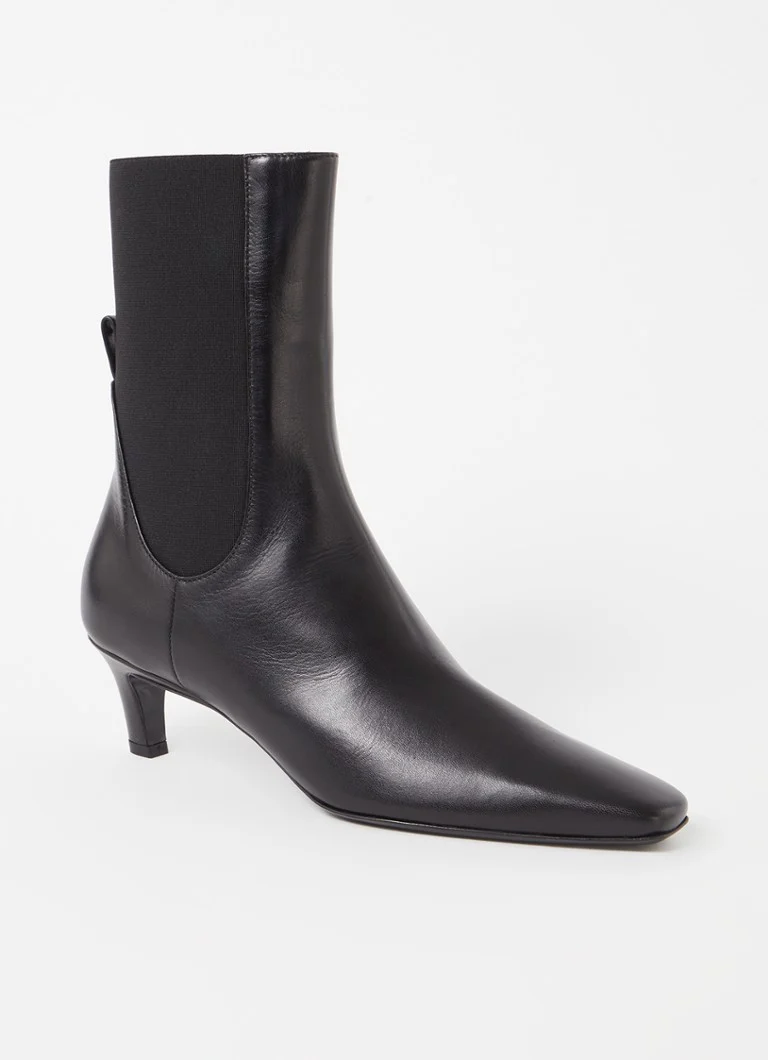 TOTEME  The Mid Heel enkellaarsje van leer