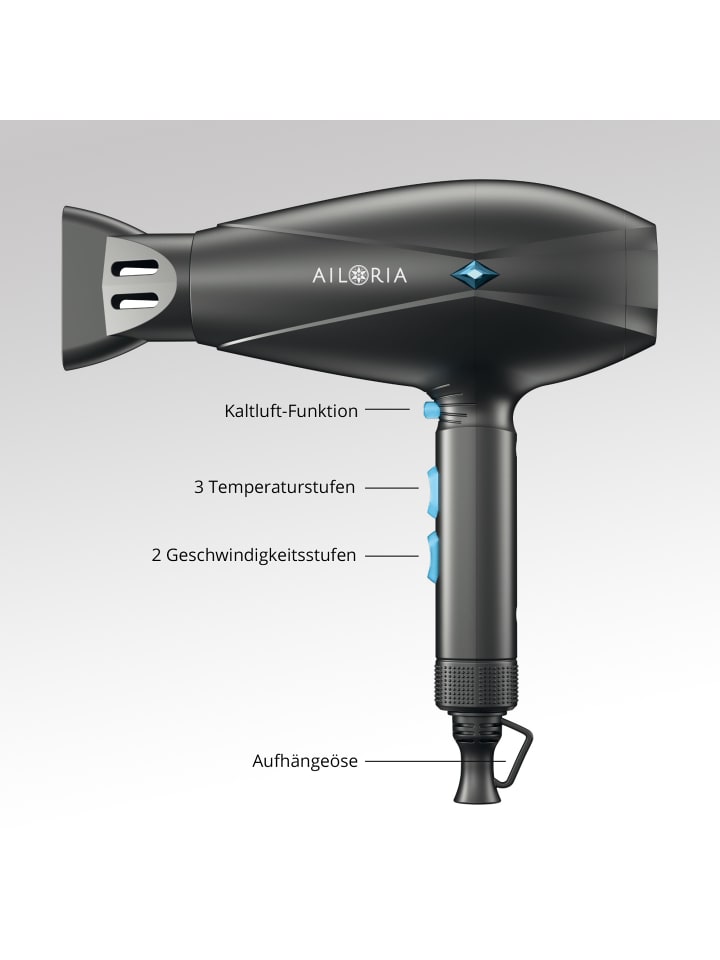 Ailoria SOUFFLE Haartrockner mit Ionen-Technologie 2200 W in schwarz günstig kaufen onesize