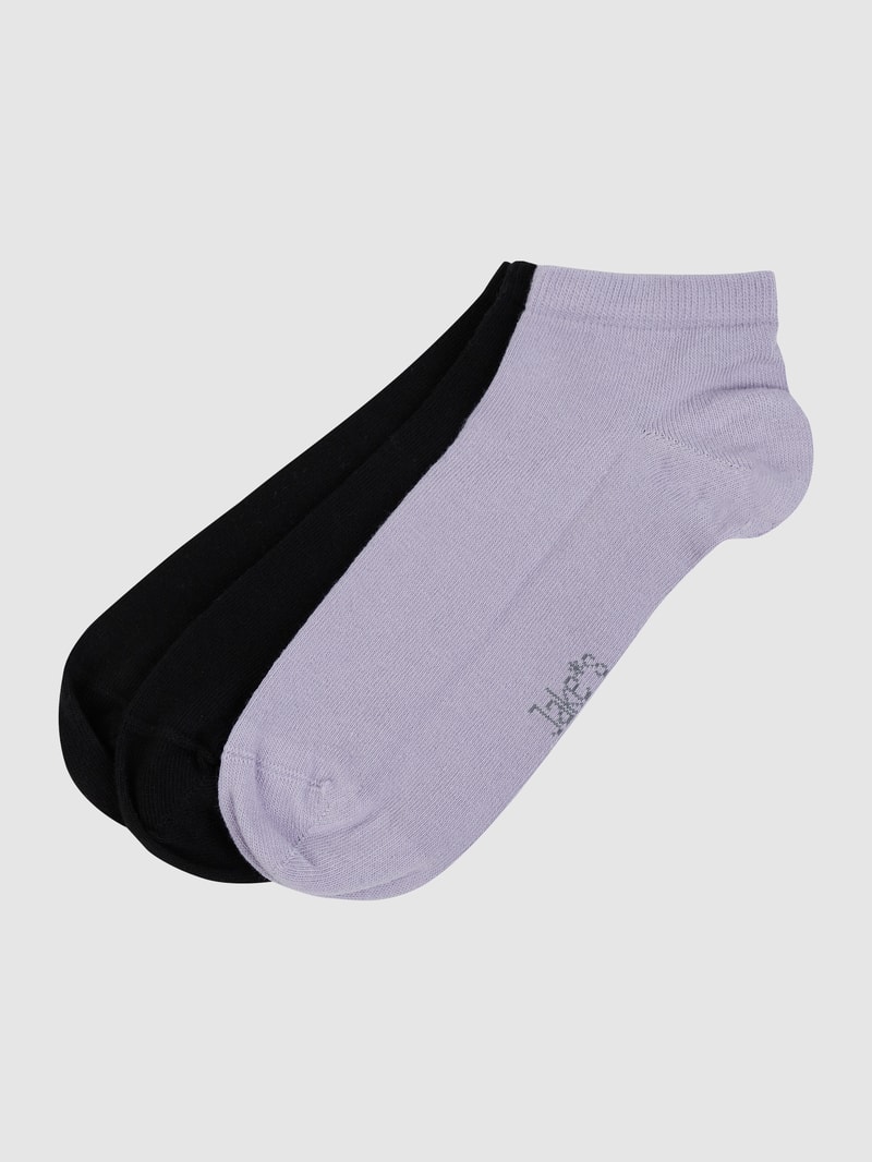 Sneakersocken mit Stretch-Anteil im 3er-Pack in schwarz