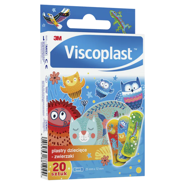 Curativos Viscoplast Animais, para crianças, 2,5 x 7,2 cm