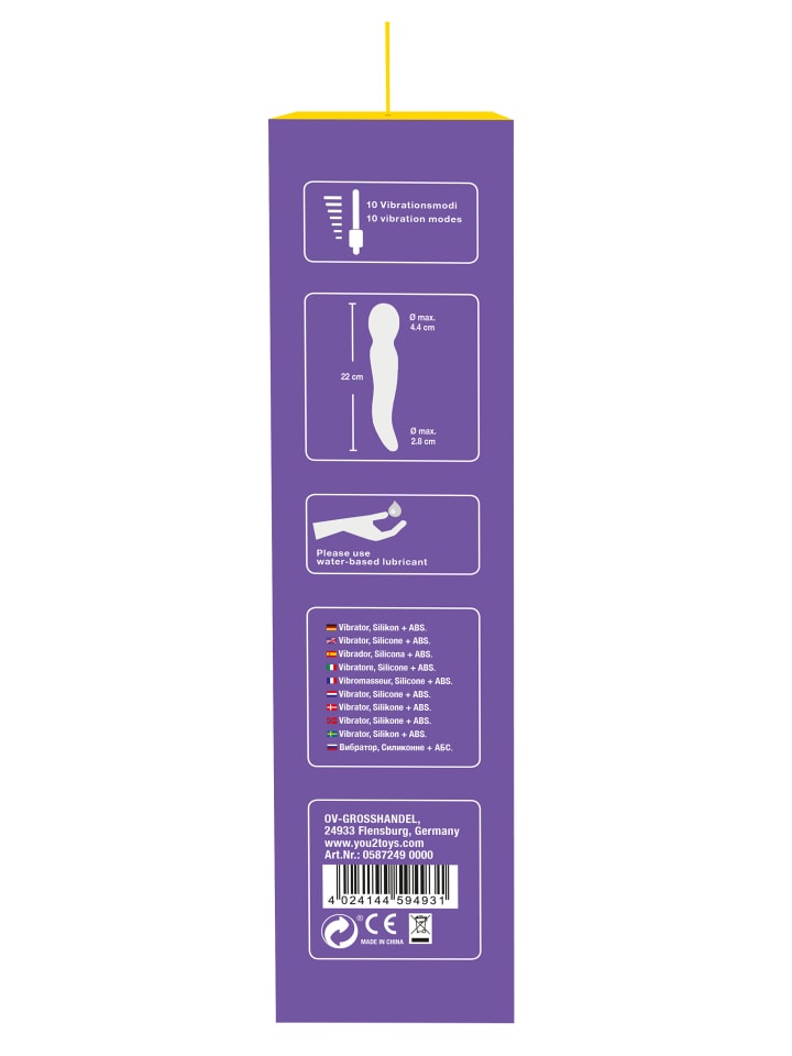 Sweet Smile Vibrator Rechargeable Dual Motor Vibe in lila günstig kaufen 22 cm