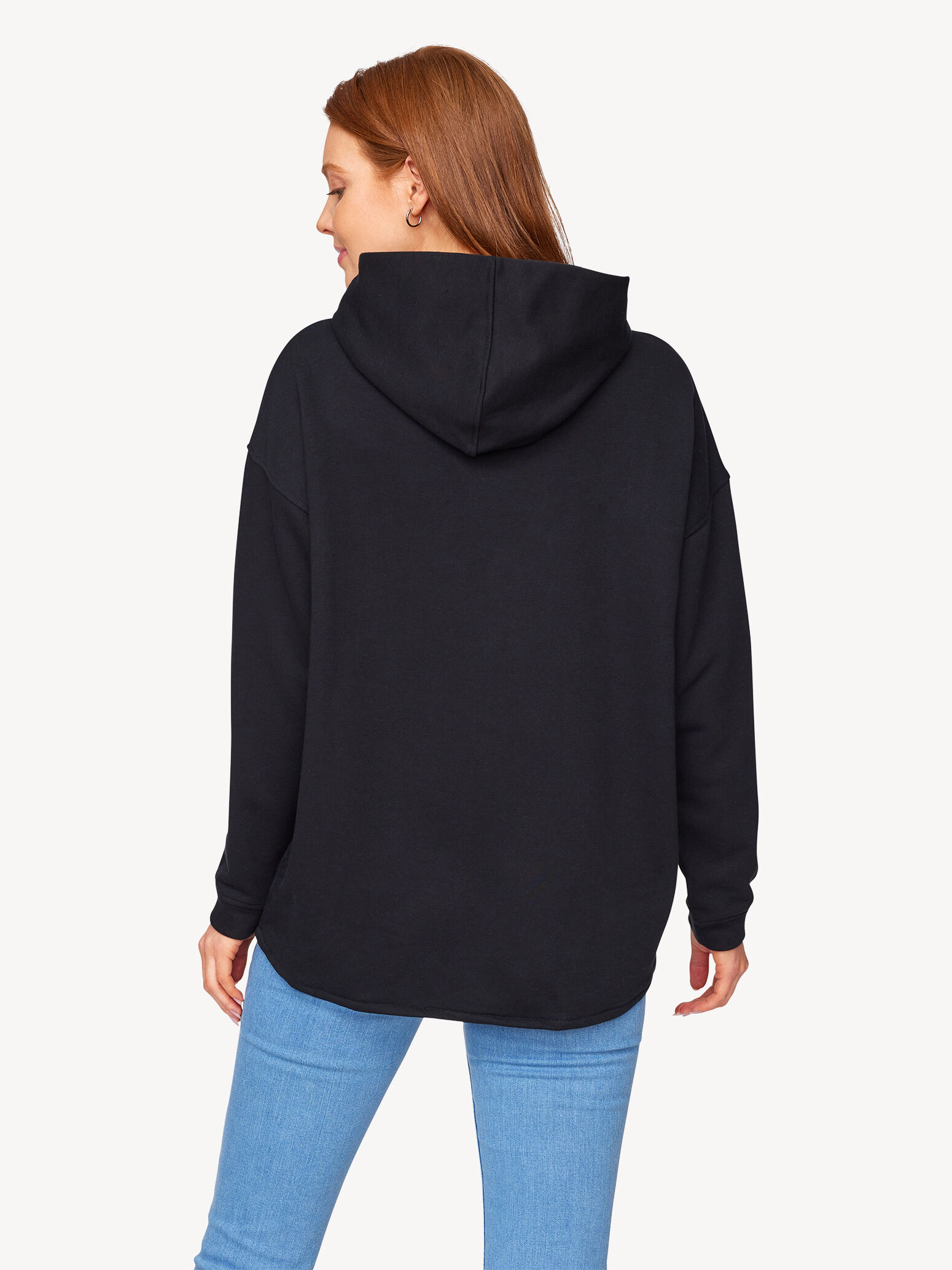 Sweat oversize à capuche - noir