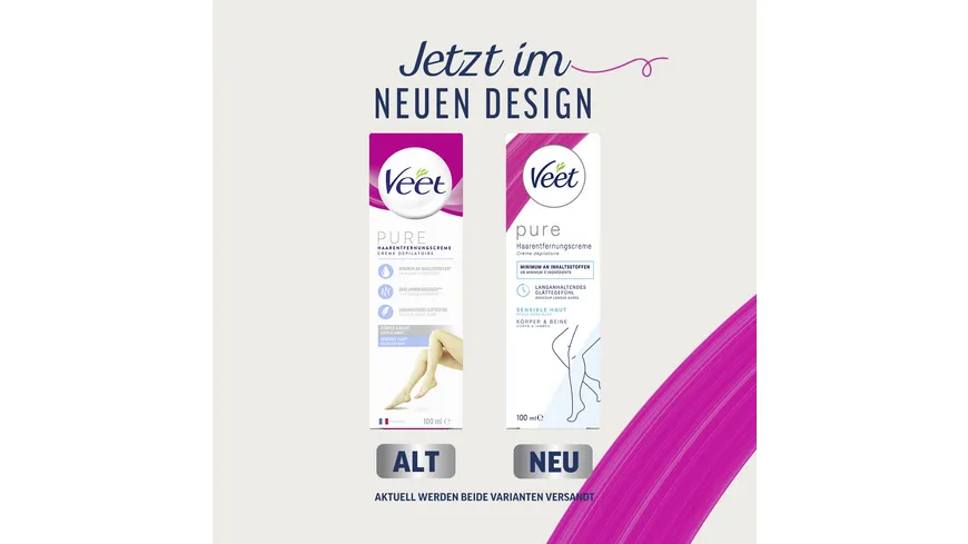 Veet PURE Haarentfernungscreme sensible Haut 100 ml