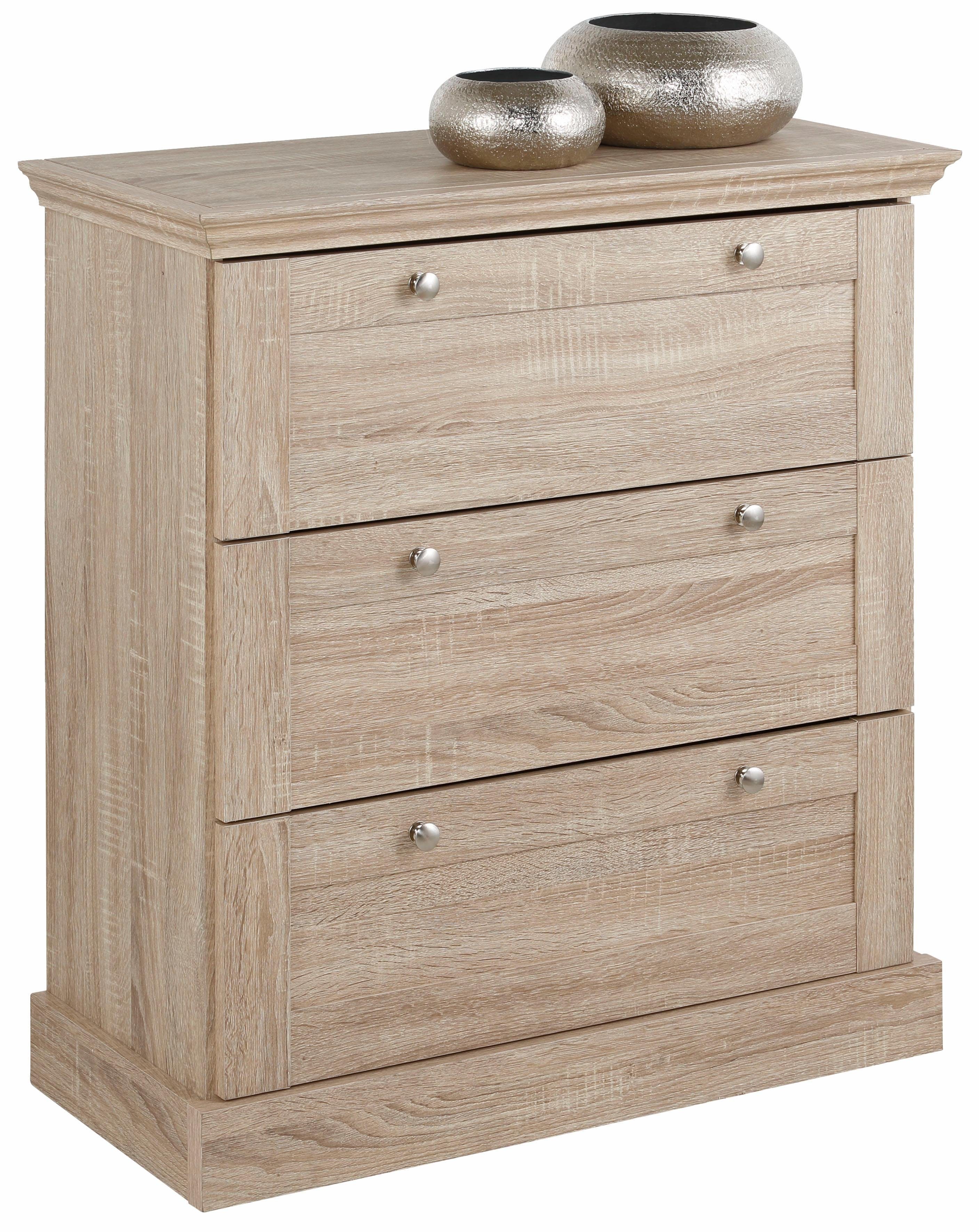 Home affaire Schubkastenkommode Binz, mit schönen Metallgriffen, 3 Schubladen, Breite 75 cm
