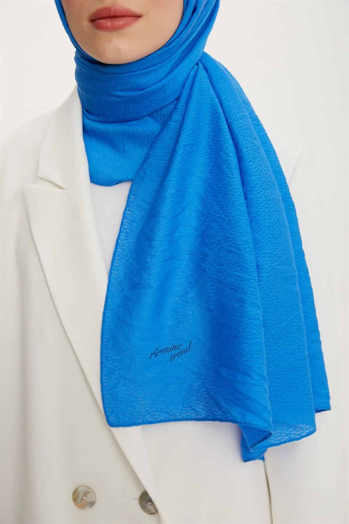 Armine  Trend Star Schal 3 Strukturiert – Ats3str-561 – Blau