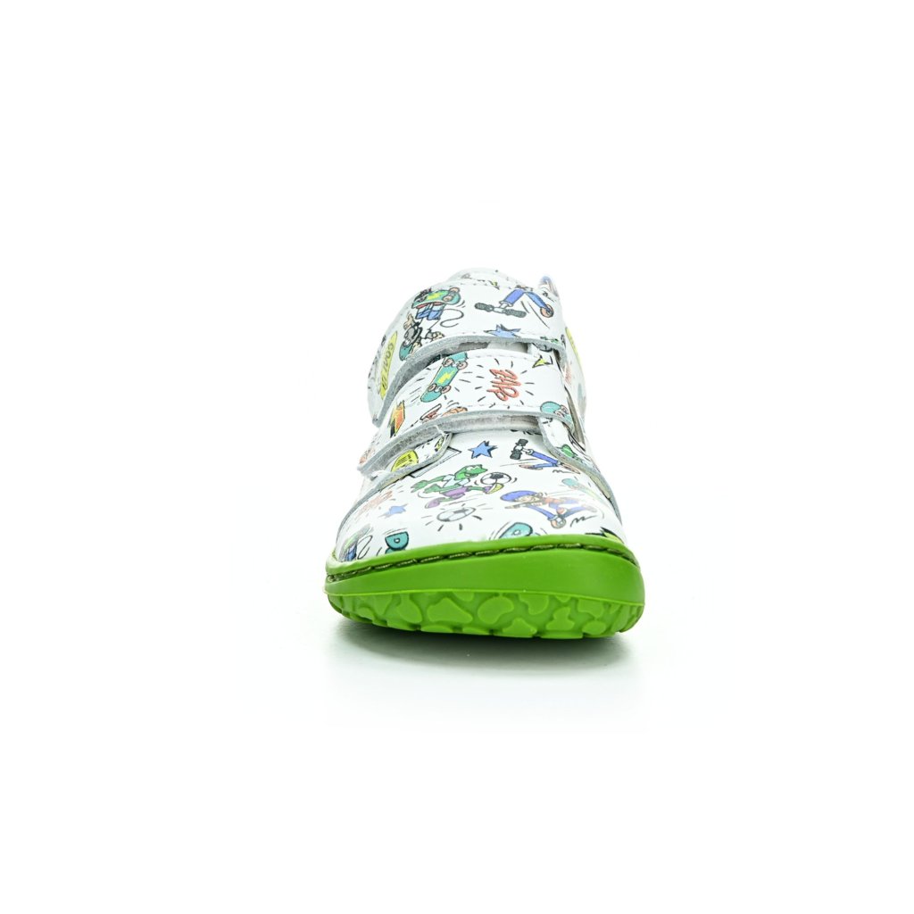 Lurchi Noah Leder White/Green Barfußschuhe