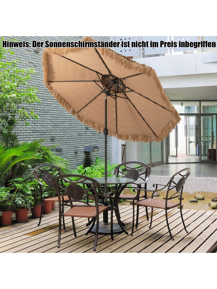 COSTWAY Sonnenschirm Hawaii 270 cm in Braun günstig kaufen onesize