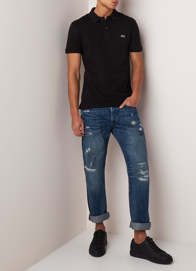 Tricou polo Lacoste slim fit, confecționat din bumbac piqué cu logo brodat.