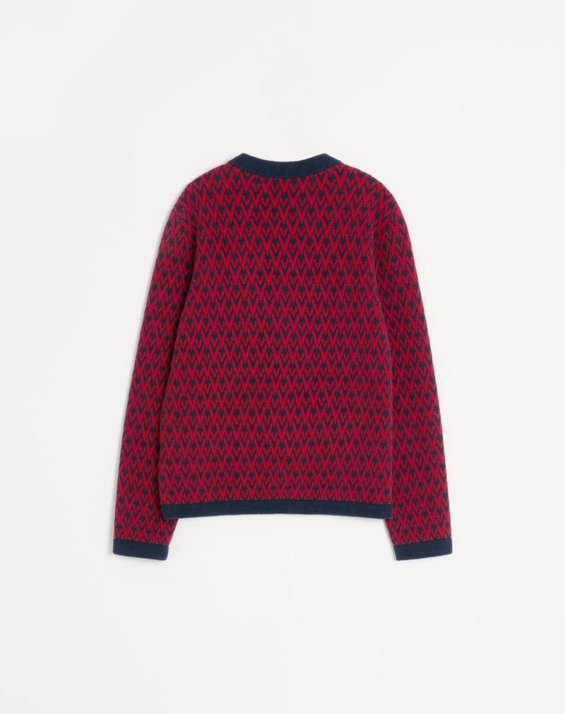 Uld cardigan med Toute La V Motiv