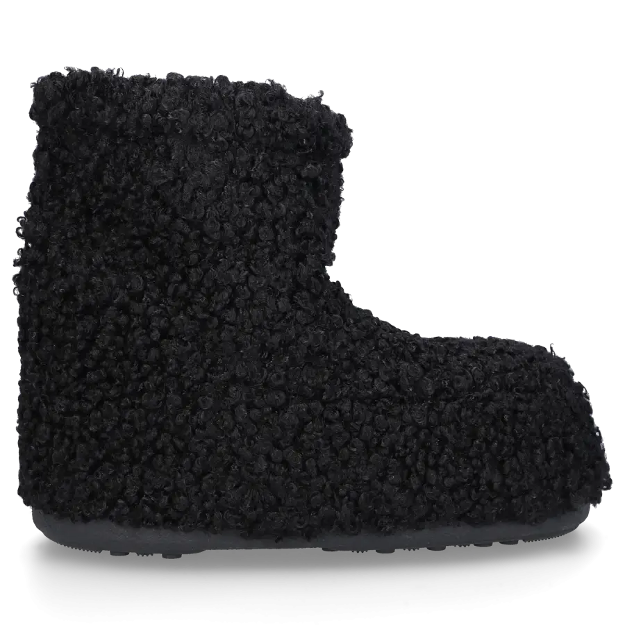 MOON BOOT - Snowboots ICON LOW Kunstfell - schwarz