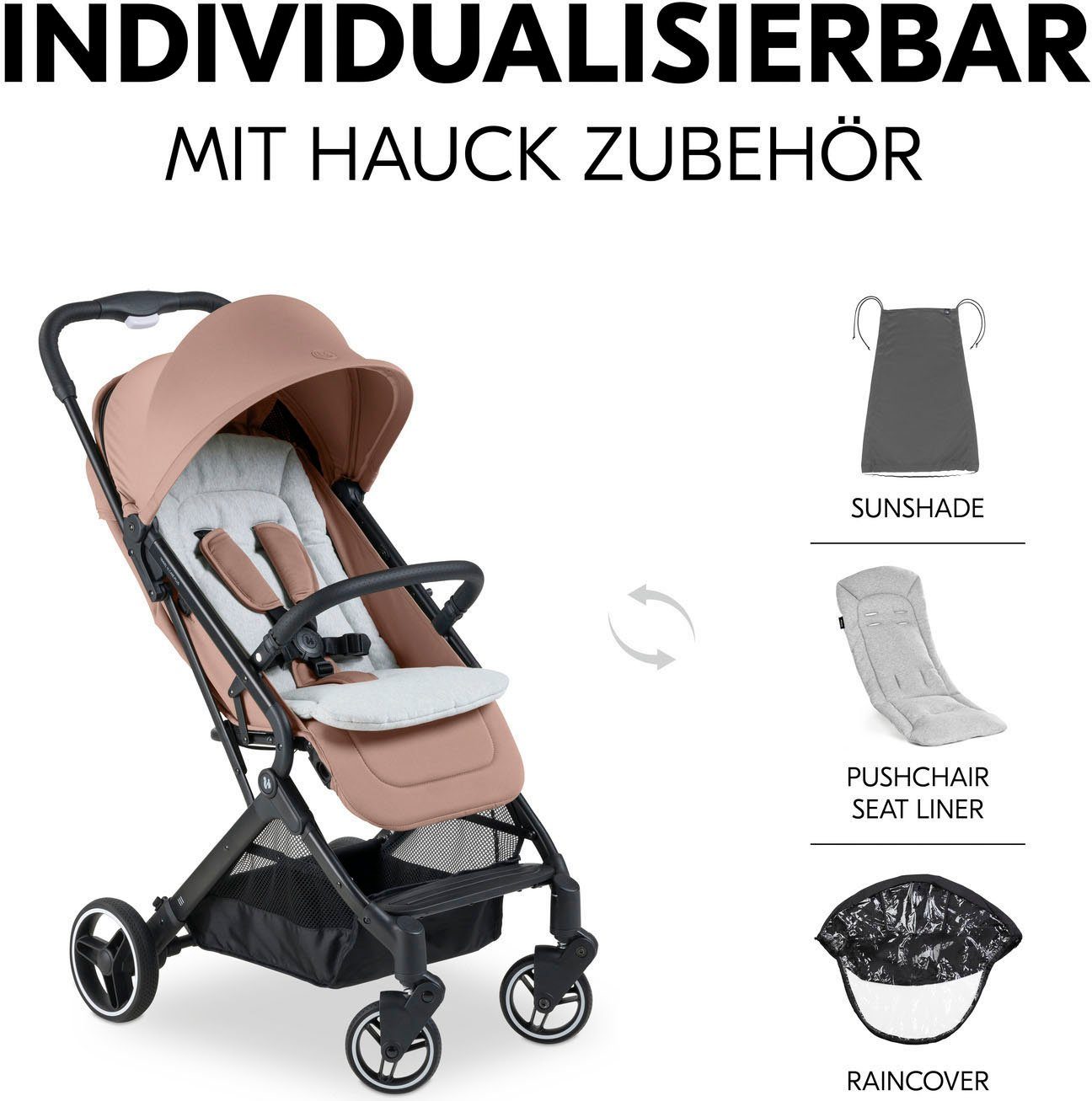 Hauck Kinder-Buggy Travel N Care Plus Buggy, hazelnut