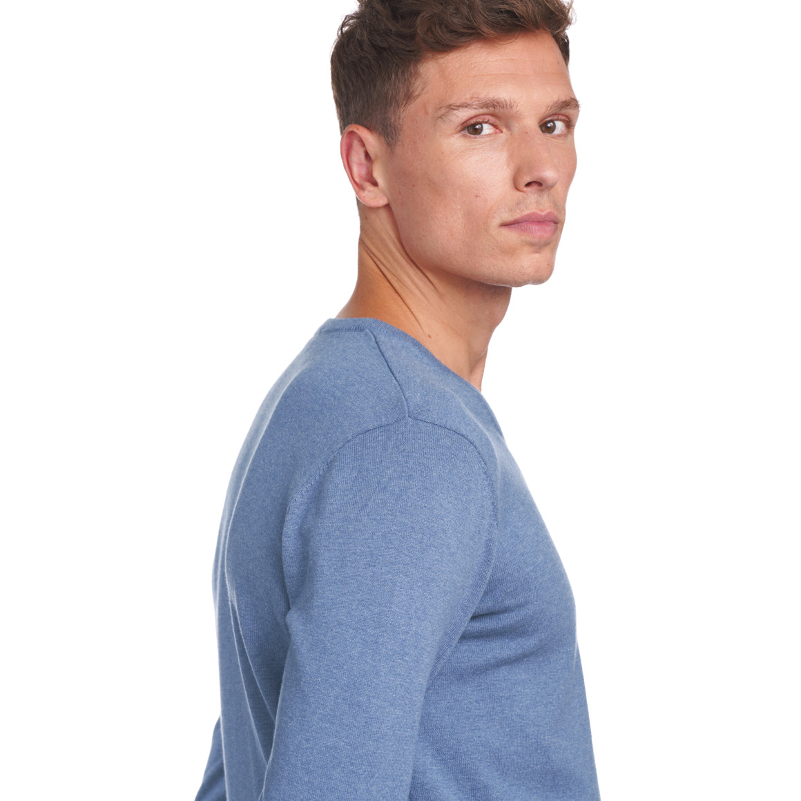 Herren Feinstrickpullover mit V-Ausschnitt