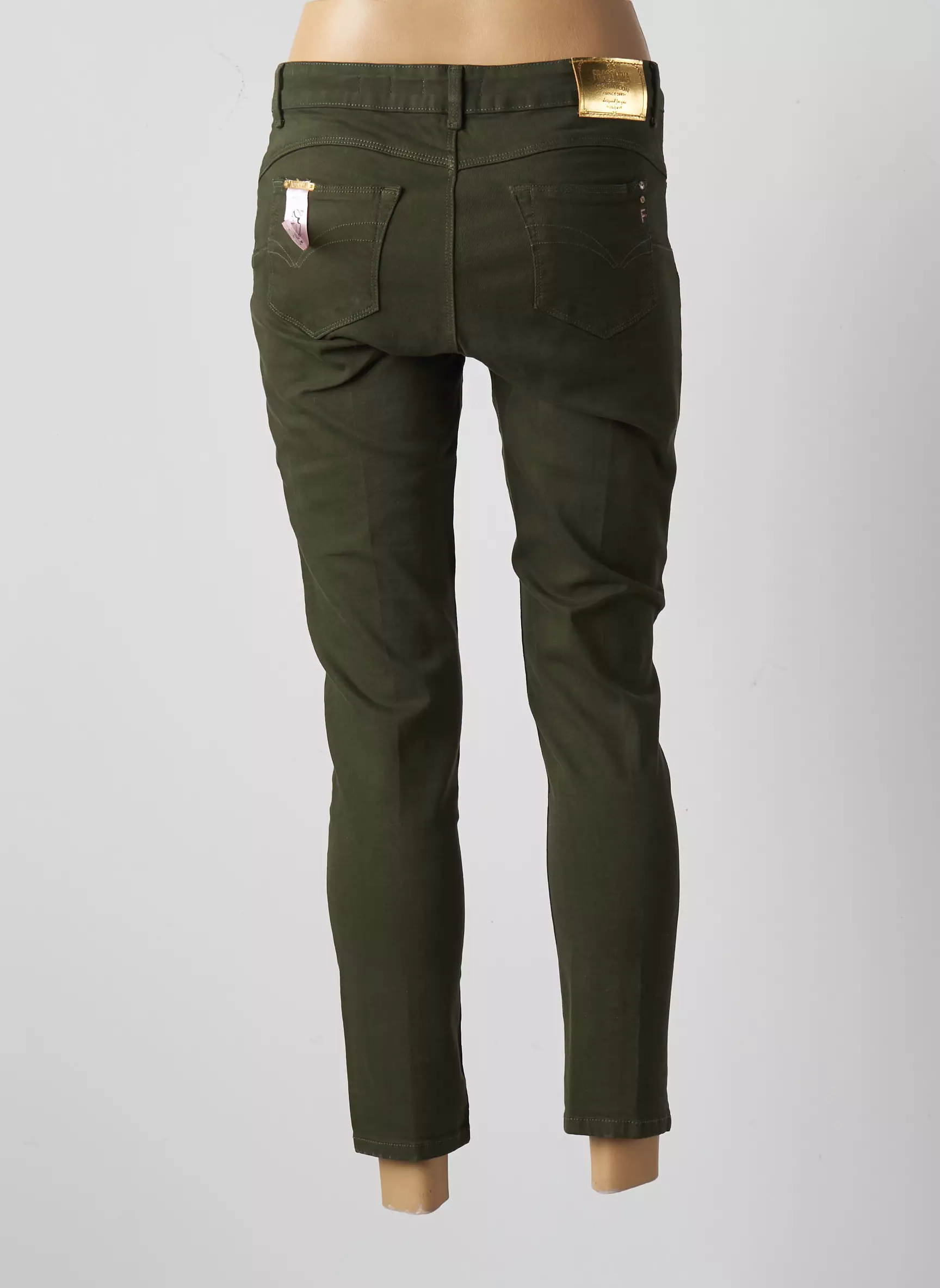 Fracomina Pantalons Slim Femme couleur vert