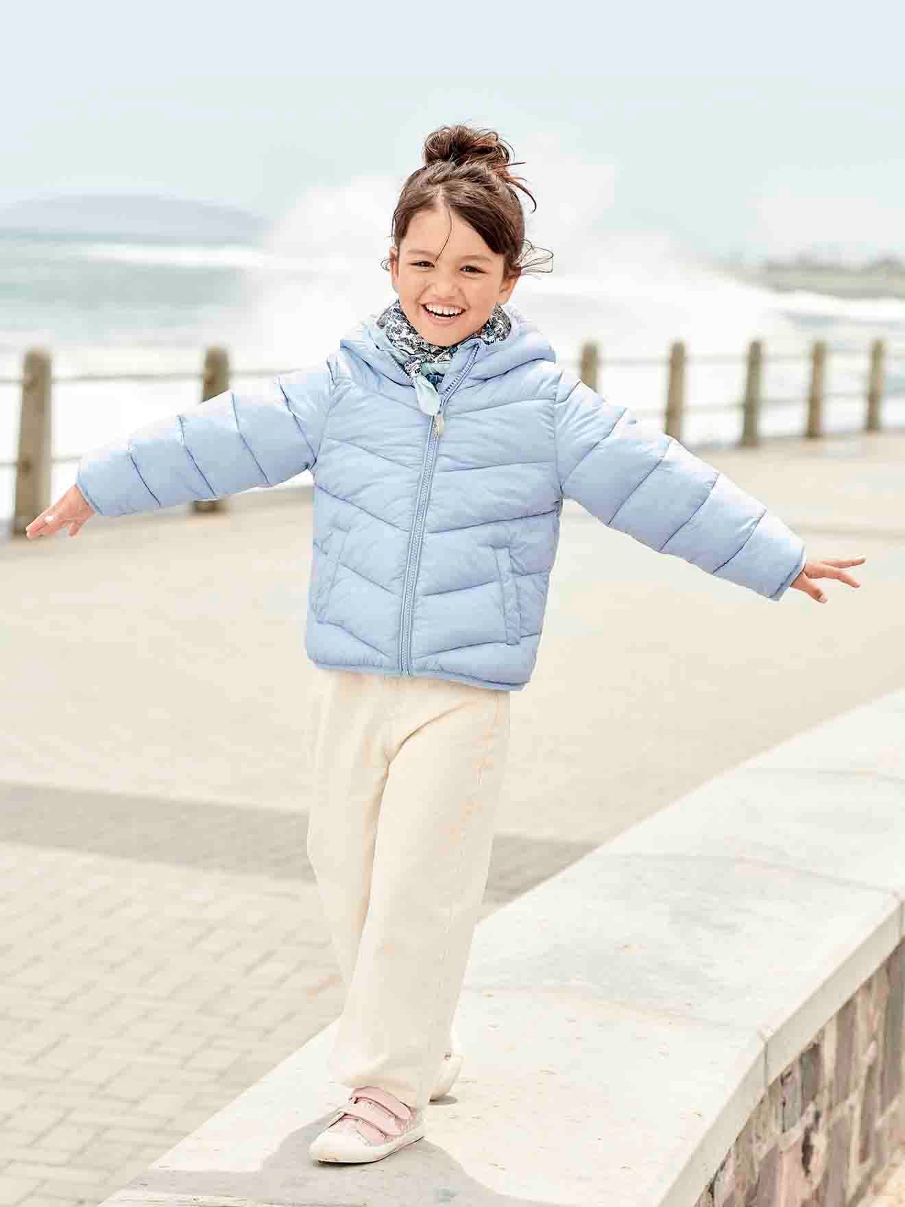 Vertbaudet Mädchen Light-Steppjacke mit Kapuze - blush
