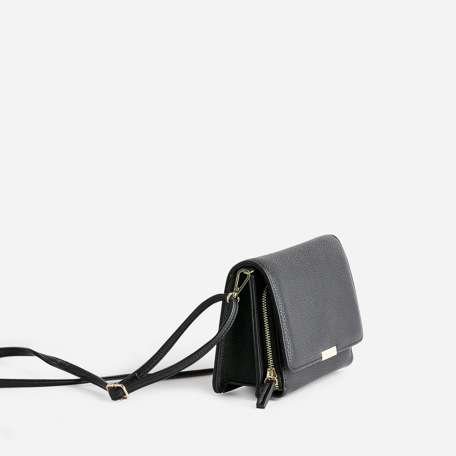 Sac à main noir avec portefeuille intégré