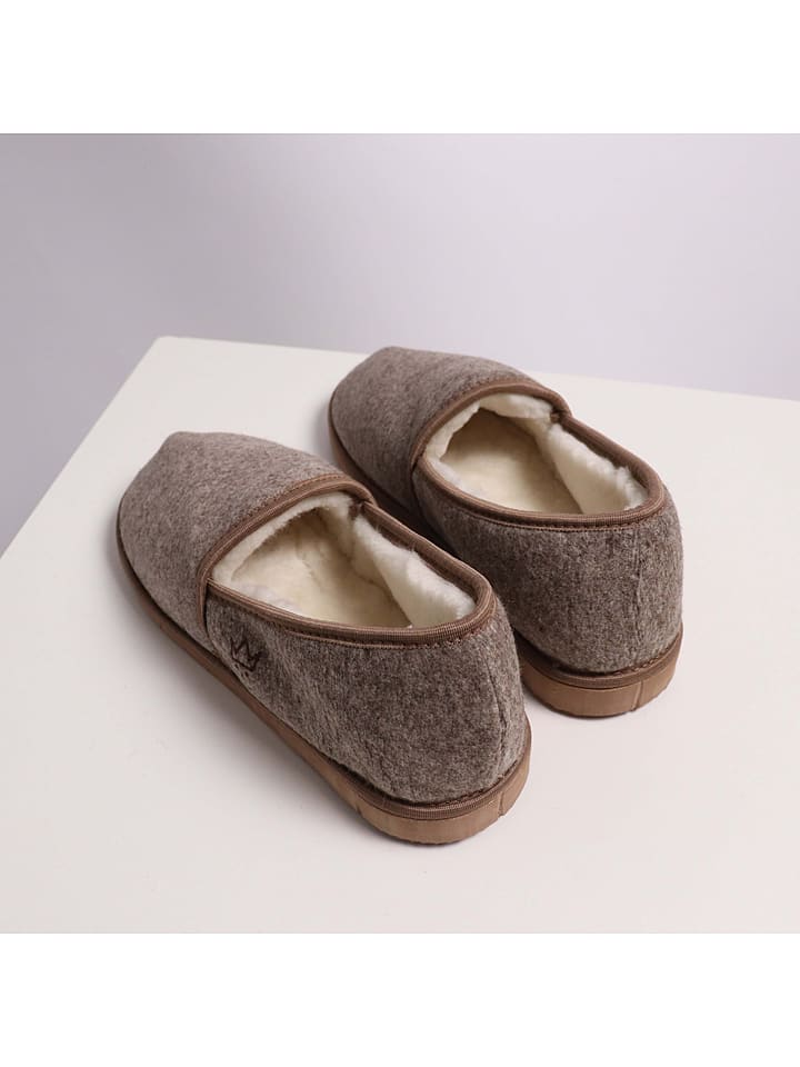 Kaiser Naturfellprodukte H&L Lammfell-Hausschuhe in Beige günstig kaufen