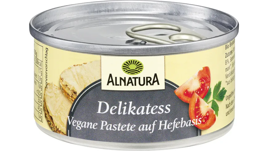Alnatura Bio Vegane Pastete auf Hefe-Basis Delikatess 125 g